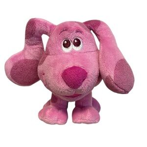 Nickelodeon Blues Clues and You! Magenta Plush Dog stuffed Animal Pink 6”